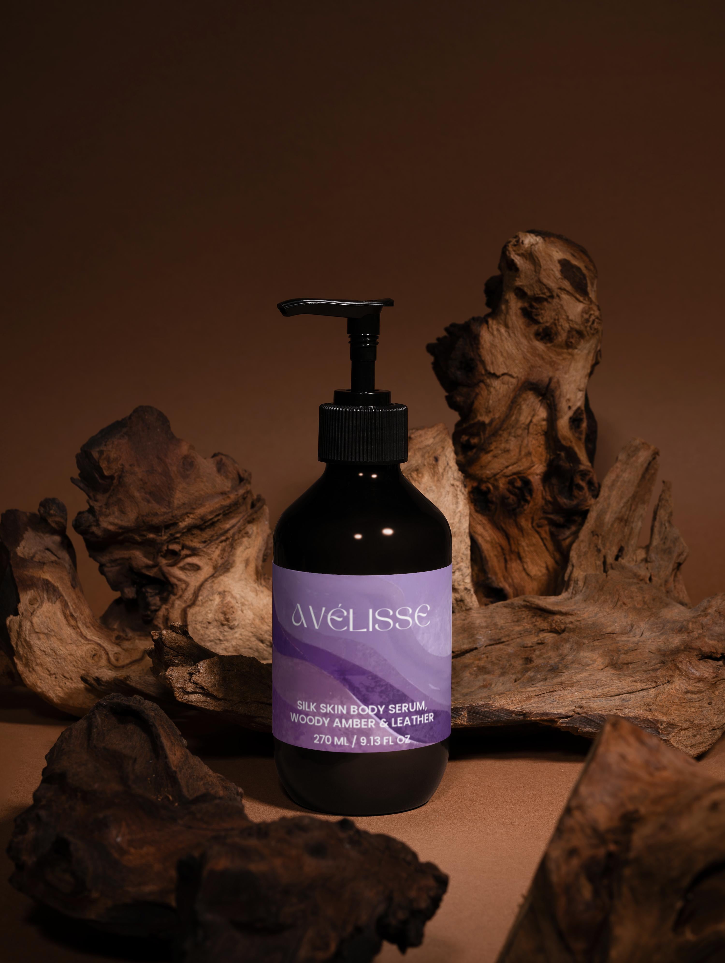 Silk Skin Body Serum, Woody Amber & Leather
