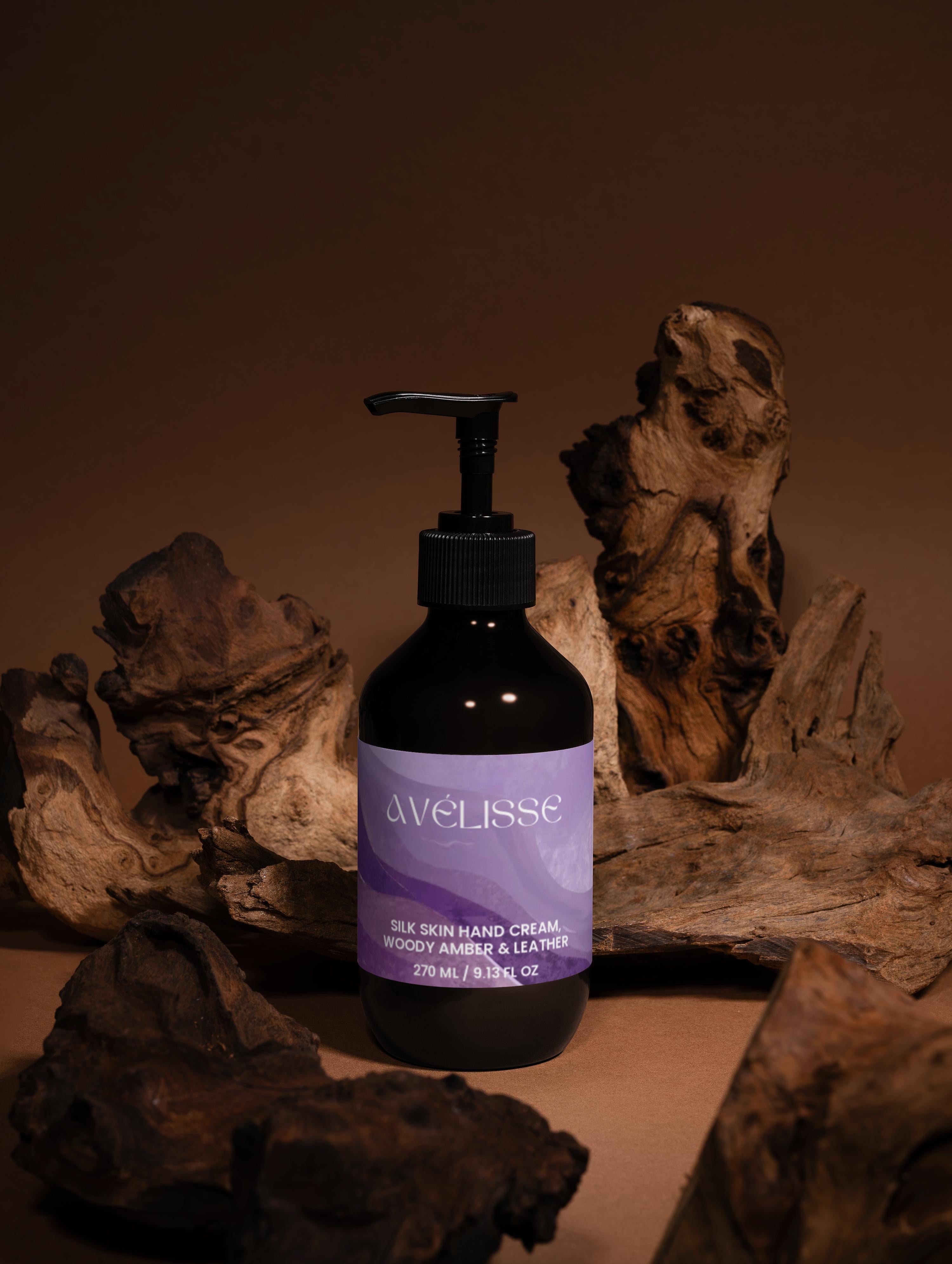 Silk Skin Hand Cream, Woody Amber & Leather