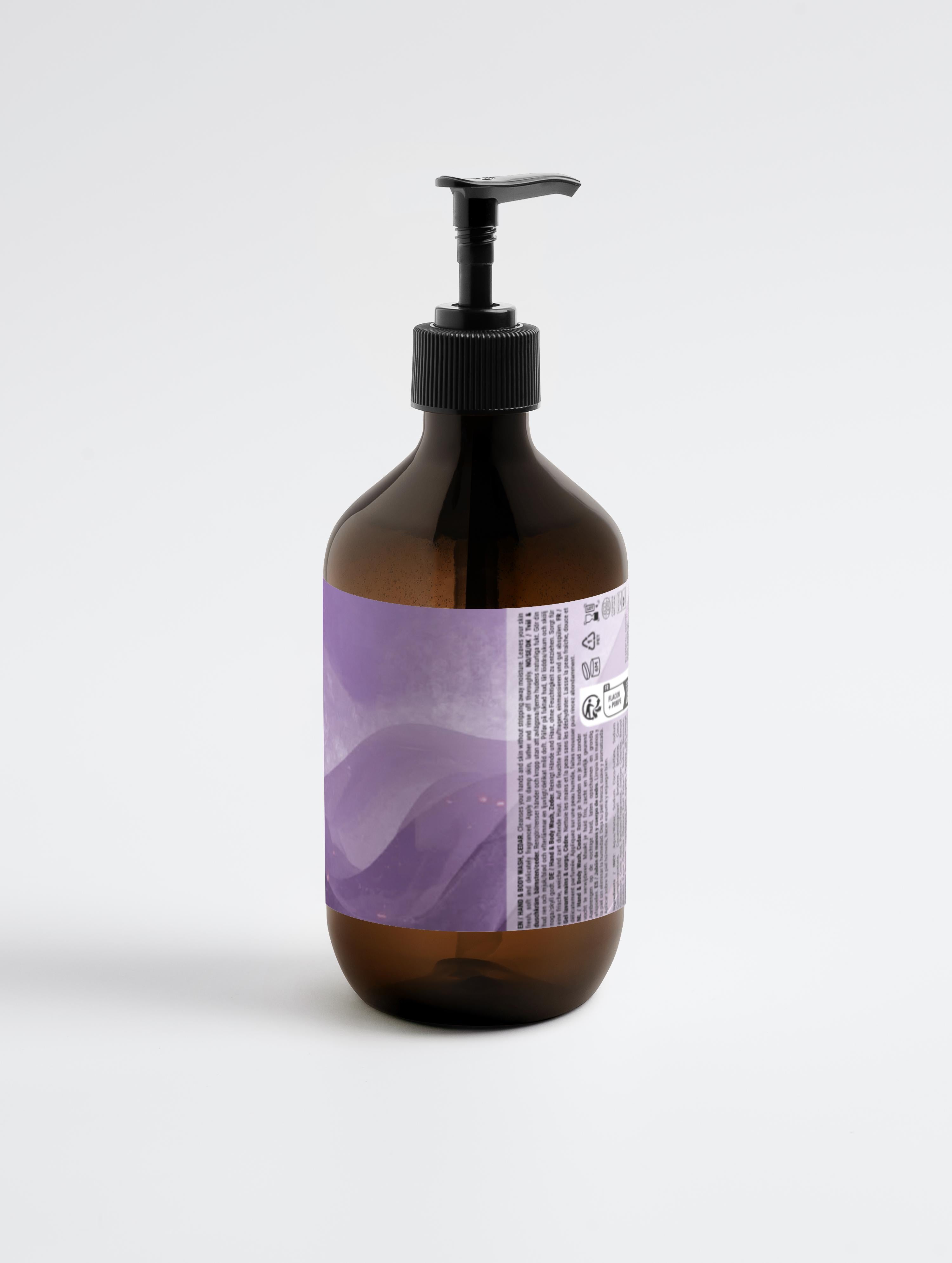 Hand & Body Wash, Peppermint & Dark Cedar